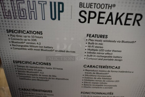 3 BRAND NEW! Coby Light Up Bluetooth Speaker. 3 Times Your Bid!  - Image 3 of 5