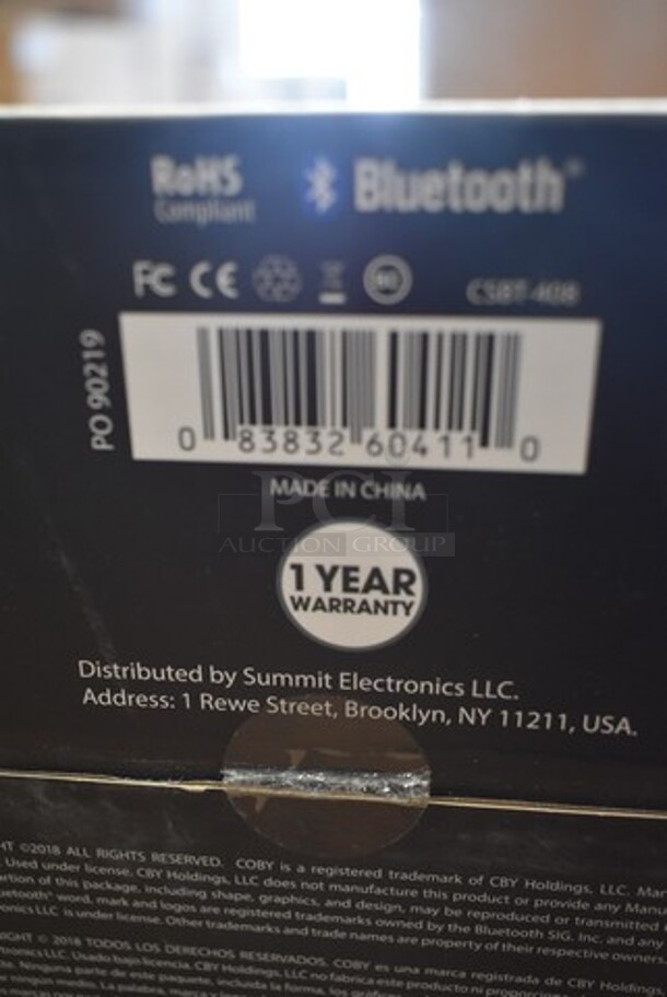 3 BRAND NEW! Coby Light Up Bluetooth Speaker. 3 Times Your Bid!  - Image 4 of 5