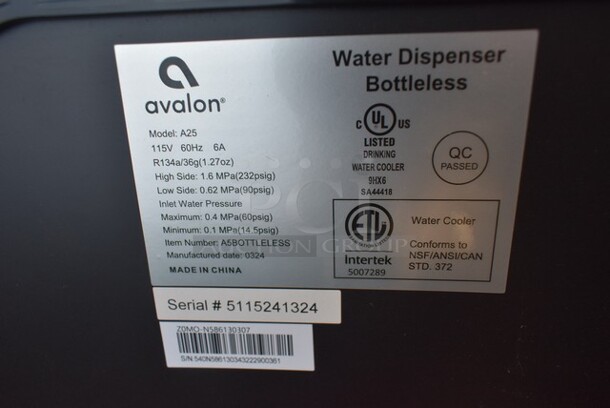 2 Avalon A25 Self Cleaning Bottleless Water Cooler Dispenser. 2 Times Your Bid!  Tested and Working! - Image 8 of 8