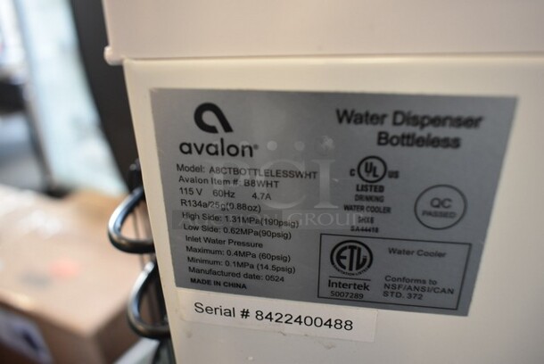 LIKE NEW! Avalon A8CTBOTTLELESSWHT Countertop Bottleless Water Cooler, Hot and Cold. Tested and Working! - Image 5 of 5