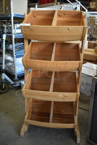 Wooden 4 Tier Shelving Unit. 
