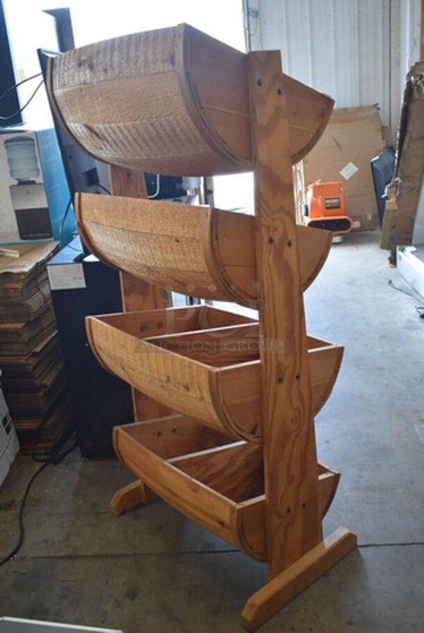 Wooden 4 Tier Shelving Unit.  - Image 2 of 2