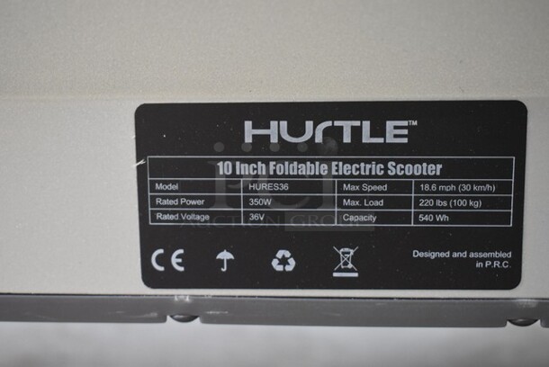 Hurtle HURES36 10" Foldable Electric Scooter.  - Image 2 of 2