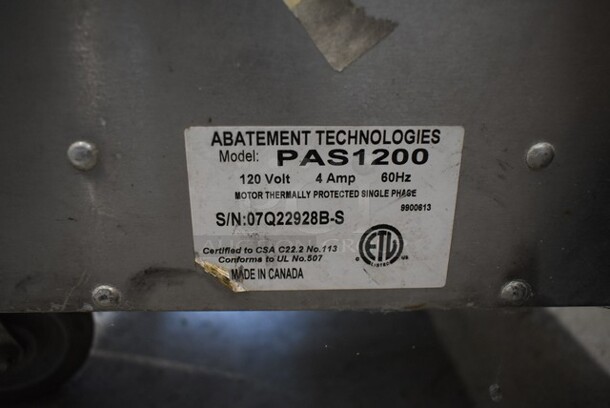 Sunbelt Abatement Techonologies PAS1200 HEPA-Aire Portable Air Scrubber. Tested and Working! - Image 4 of 4