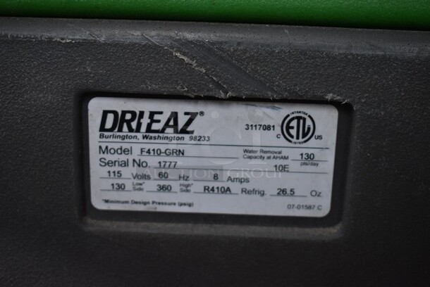 Drieaz LGR 2800i Portable Dehumidifier. 115 Volts, 1 Phase.  - Image 3 of 3