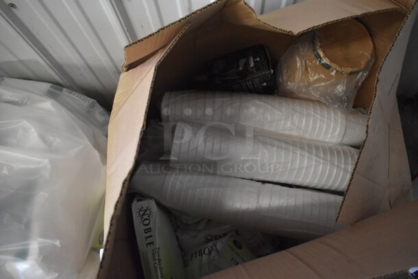ALL ONE MONEY! Lot of 3 Boxes of BRAND NEW! Items Including Napkins, Noble Gloves, Styrofoam Cups - Image 3 of 5