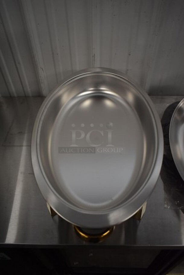 5 BRAND NEW SCRATCH AND DENT! Stainless Steel Chafing Dishes Including 4 Oval Chafers. 5 Times Your Bid!  - Image 5 of 5