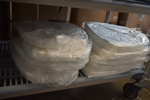 10 BRAND NEW SCRATCH AND DENT! White Seat Cushions. 10 Times Your Bid! 