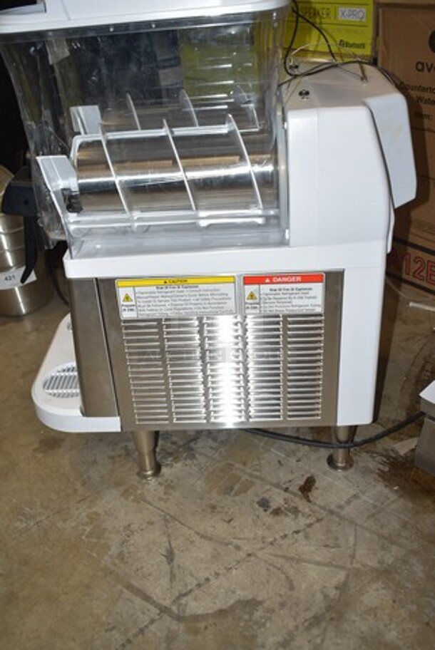 BRAND NEW SCRATCH AND DENT! 2024 Bunn ULTRA NX 58000.0100 Stainless Steel White and Stainless Steel Double 3 Gallon Slushy Machine. 120 Volts, 1 Phase. Tested and Powers On But Does Not Get Cold - Image 4 of 5