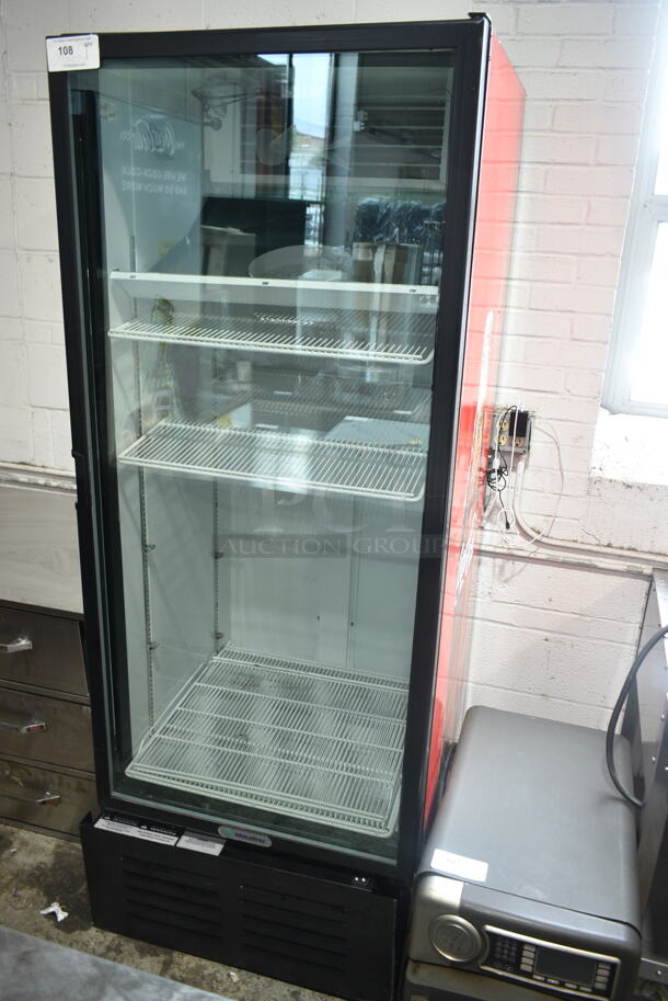 Metalfrio NG26CHC Metal Commercial Single Door Reach In Cooler Merchandiser w/ Poly Coated Racks. 115 Volts, 1 Phase. Tested and Working! - Image 1 of 8