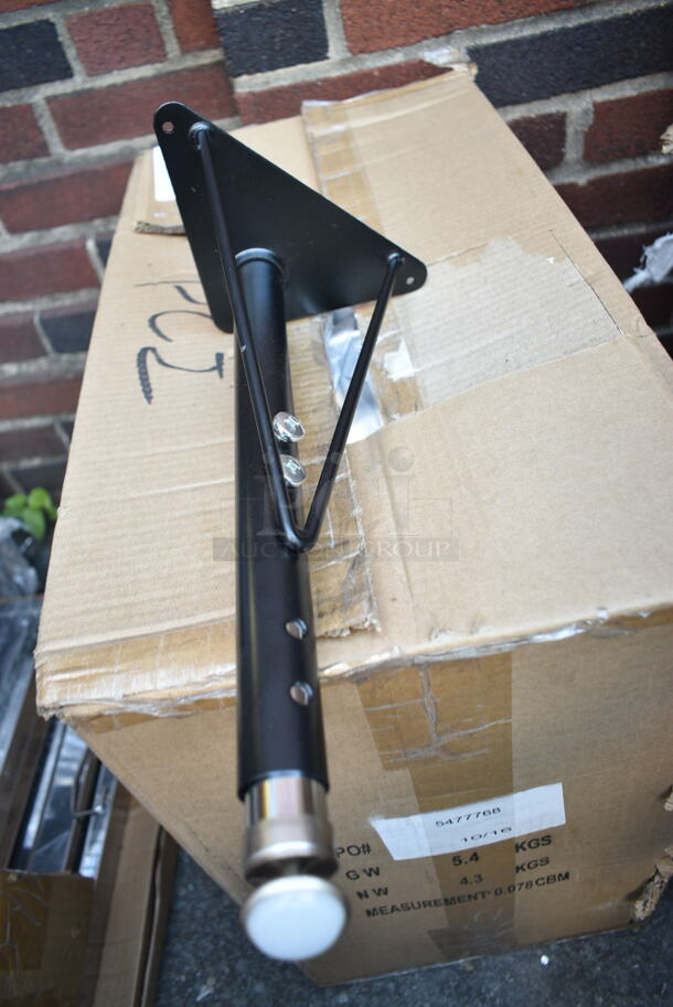 BRAND NEW SCRATCH AND DENT! Box of 4 5477768 Black Metal Legs.  - Image 2 of 6