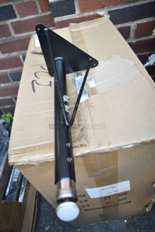 BRAND NEW SCRATCH AND DENT! Box of 4 5477768 Black Metal Legs. 