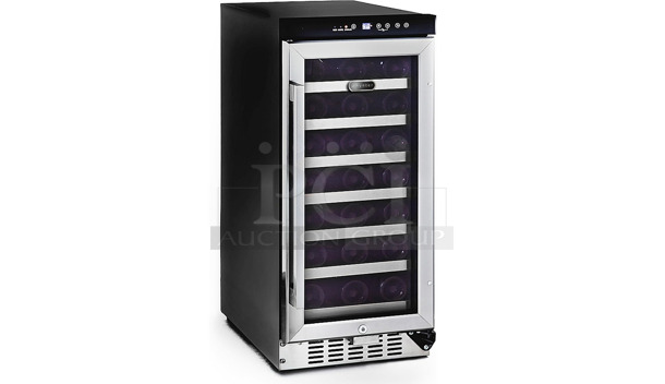 BRAND NEW SCRATCH AND DENT! Whynter BWR-33SD 33 Bottle 15" Built In Stainless Wine Refrigerator Cooler Merchandiser. 115 Volts, 1 Phase. Tested and Working! - Image 1 of 7
