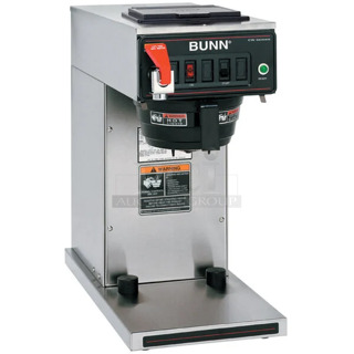 BRAND NEW SCRATCH AND DENT! 2023 Bunn CWTF15-TC Stainless Steel Automatic Thermal Carafe Coffee Brewer w/ Hot Water Dispenser and Poly Brew Basket. 120 Volts, 1 Phase. 