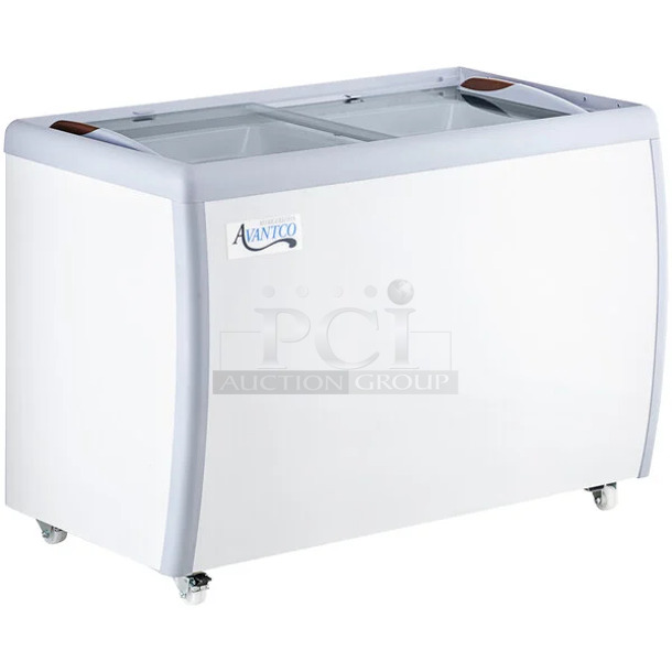 BRAND NEW SCRATCH AND DENT! Avantco 360ADC8HC 49" Customizable Ice Cream Dipping Cabinet w/ Sneeze Guard. 115 Volts, 1 Phase. Tested and Working! - Image 1 of 11