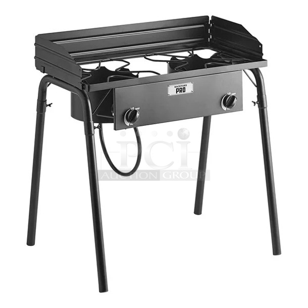 BRAND NEW SCRATCH AND DENT! Backyard Pro 554BPSQ2150  32" Double Burner Outdoor Range - 150,000 BTU. May Be Missing Pieces.  - Image 1 of 4