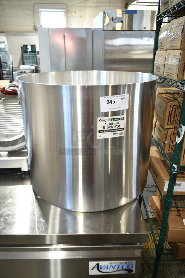 BRAND NEW SCRATCH AND DENT! Choice 471SP140QTHD 140 Qt. Heavy Weight Aluminum Stock Pot - Image 2 of 5