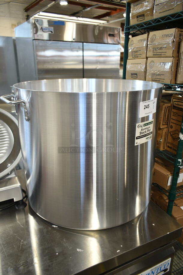 BRAND NEW SCRATCH AND DENT! Choice 471SP140QTHD 140 Qt. Heavy Weight Aluminum Stock Pot - Image 4 of 5