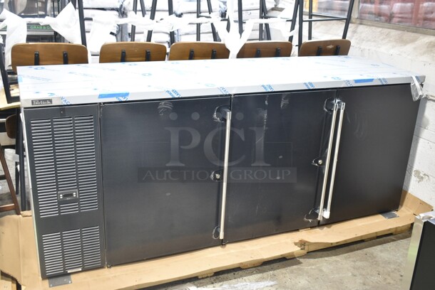 BRAND NEW SCRATCH AND DENT! 2024 Perlick 613BBS84BSTK 84" Black Solid Door Back Bar Refrigerator. 115 Volts, 1 Phase. Tested and Working! - Image 2 of 9
