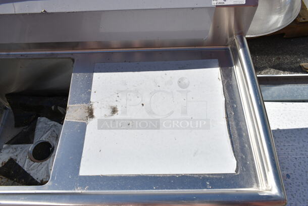 BRAND NEW SCRATCH AND DENT! Regency 600S31818224 Stainless Steel 3 Bay Sink w/ Dual Drain Boards. No Legs. - Image 4 of 9