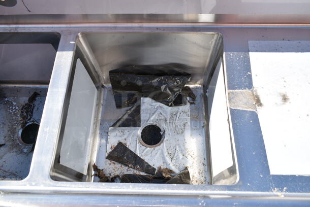 BRAND NEW SCRATCH AND DENT! Regency 600S31818224 Stainless Steel 3 Bay Sink w/ Dual Drain Boards. No Legs. - Image 5 of 9
