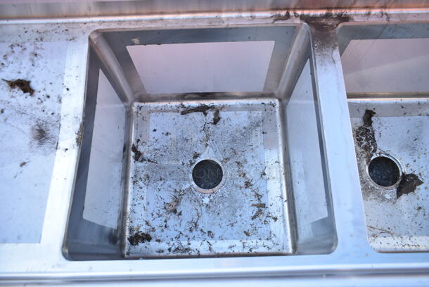 BRAND NEW SCRATCH AND DENT! Regency 600S31818224 Stainless Steel 3 Bay Sink w/ Dual Drain Boards. No Legs. - Image 7 of 9