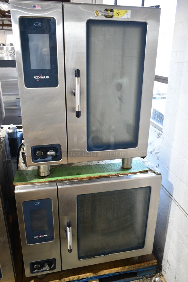 2 2016/2017 Alto Shaam CTP7-20E/CTP10-10E Stainless Steel Commercial Electric Powered Combi Convection Oven w/ Stand. 208-240 Volts, 3 Phase. 2 Times Your Bid - Image 1 of 9