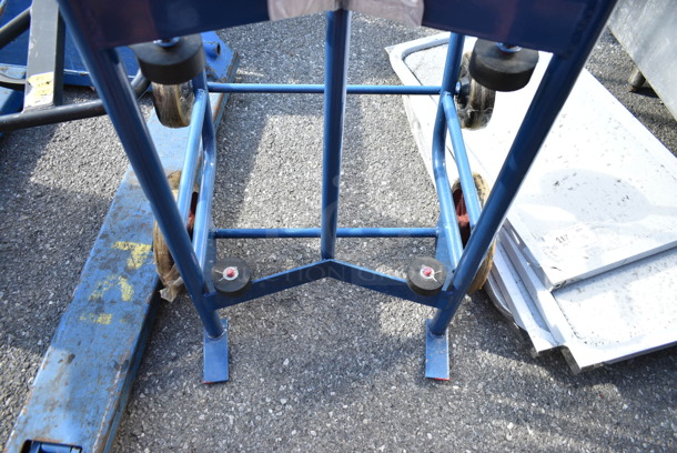 BRAND NEW SCRATCH AND DENT! Blue Metal Barrel Dolly. - Image 5 of 7