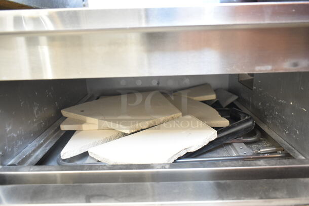 BRAND NEW SCRATCH AND DENT! 2023 Crosson CPO-160 Stainless Steel Commercial Countertop Electric Powered Single Deck Pizza Oven w/ Broken Cooking Stone. 120 Volts, 1 Phase. Tested and Working! - Image 4 of 6