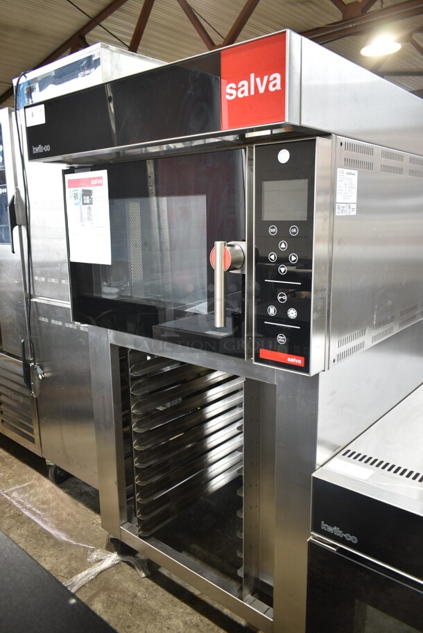 BRAND NEW! 2022 Salva 2010 KX-5+H Stainless Steel Commercial Countertop Electric Powered Convection Oven on Pan Rack. 208-240 Volts, 3 Phase. - Image 2 of 10