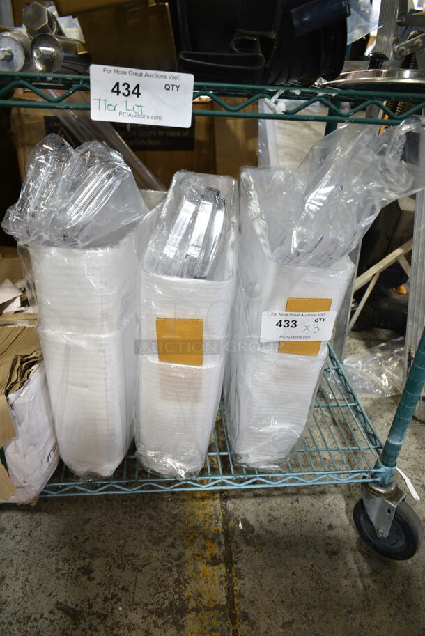 3 Sets of 2 BRAND NEW! Clear Poly Hoppers for Refrigerated Beverage Machine. 3 Times Your Bid!  - Image 1 of 9