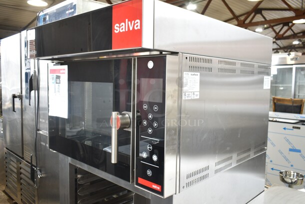 BRAND NEW! 2022 Salva 2010 KX-5+H Stainless Steel Commercial Countertop Electric Powered Convection Oven on Pan Rack. 208-240 Volts, 3 Phase. - Image 3 of 10