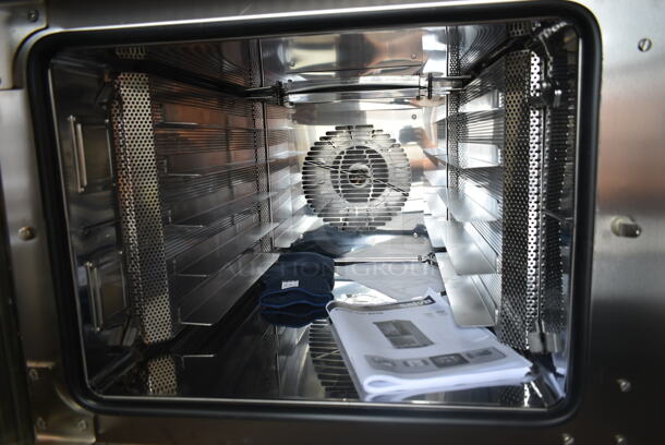 BRAND NEW! 2022 Salva 2010 KX-5+H Stainless Steel Commercial Countertop Electric Powered Convection Oven on Pan Rack. 208-240 Volts, 3 Phase. - Image 8 of 10