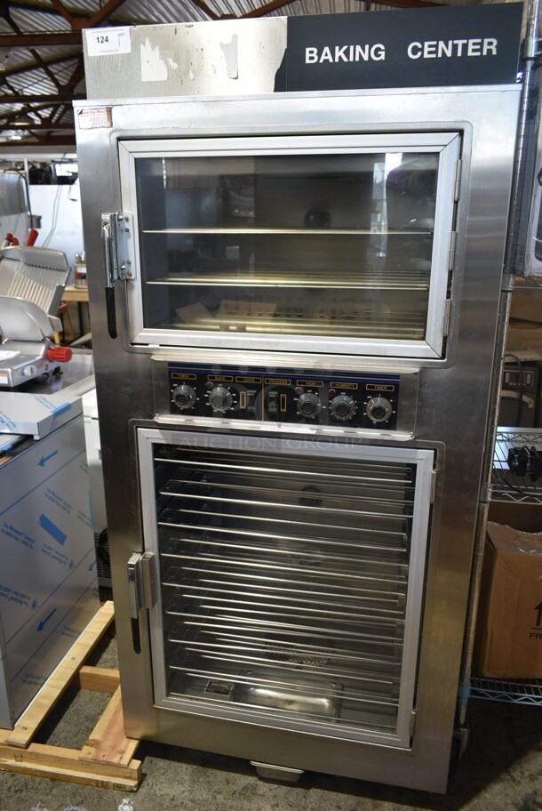 Nu Vu SUB-123 Stainless Steel Commercial Electric Powered Oven Proofer on Commercial Casters. 120/208 Volts, 3 Phase.  - Image 1 of 8