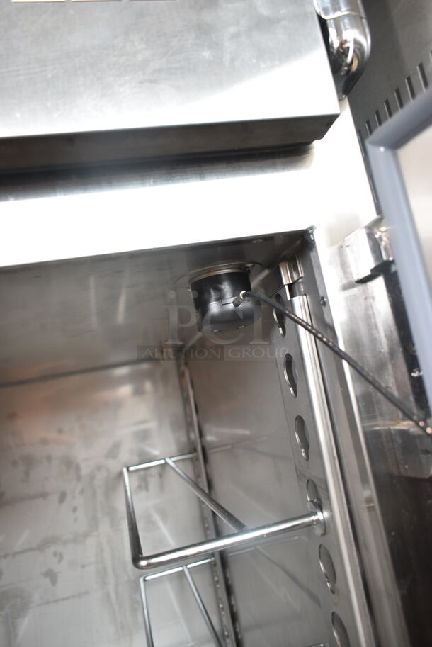 2016 Alto Shaam 1200-UP Stainless Steel Commercial Mobile 16 Pan Dutch Door Holding Cabinet with Universal Racks on Commercial Casters. 208-240 Volts, 1 Phase.  - Image 5 of 10