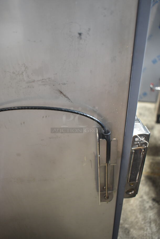 2016 Alto Shaam 1200-UP Stainless Steel Commercial Mobile 16 Pan Dutch Door Holding Cabinet with Universal Racks on Commercial Casters. 208-240 Volts, 1 Phase.  - Image 6 of 10