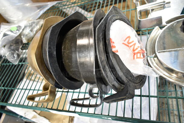 ALL ONE MONEY! Tier Lot of Various Items Including Dish, Round Stainless Steel Center Hinge Lid, Poly Brew Baskets.  - Image 8 of 10