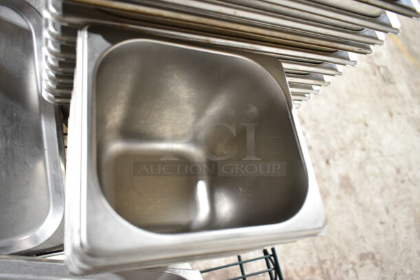 30 Various Stainless Steel Items Including Drop In Bins, Drop In Bin Lids and Silverware Bin. 30 Times Your Bid!  - Image 7 of 10
