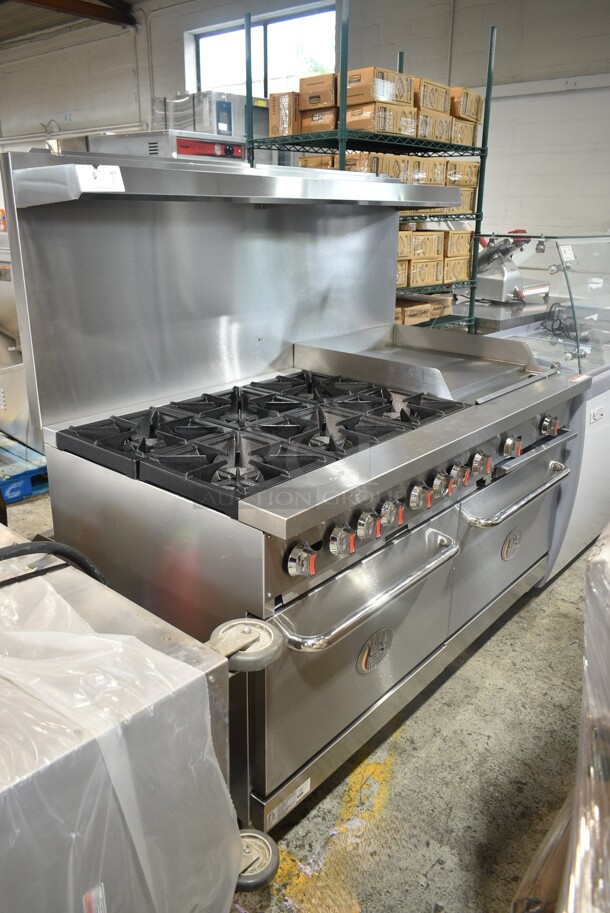 BRAND NEW SCRATCH AND DENT! 2024 Cooking Performance Group CPG 351S60G24N Natural Gas 6 Burner 60" Range with 24" Griddle and 2 Standard Ovens. 280,000 BTU.  - Image 2 of 11
