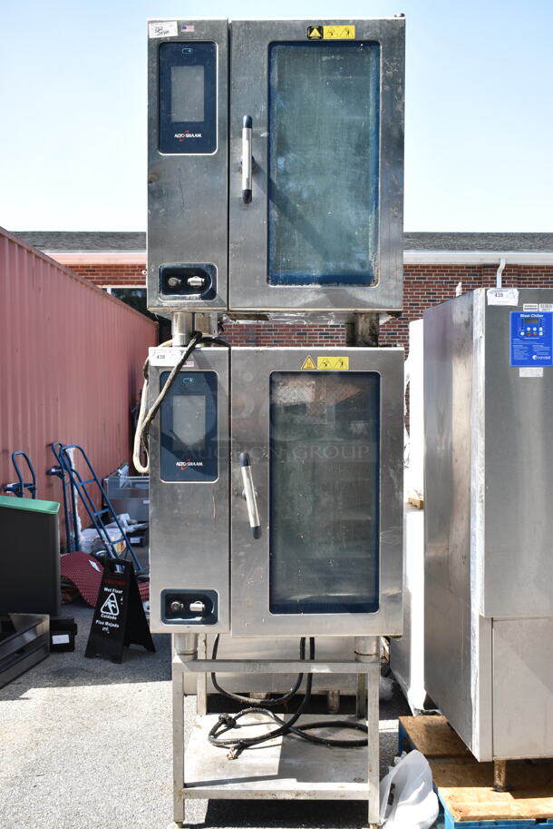 2 2016/2018 Alto Shaam CTP10-10E Stainless Steel Commercial Electric Powered Combi Convection Oven w/ 1 Stand. 208-240 Volts, 3 Phase. 2 Times Your Bid - Image 1 of 11