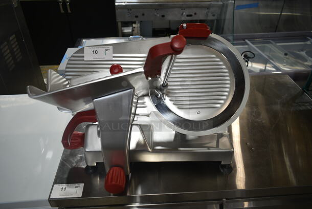 BRAND NEW SCRATCH AND DENT! 2024 Berkel B14-SLC Stainless Steel Commercial Countertop 14" Medium-Duty Gravity Feed Manual Meat Slicer w/ Blade Sharpener. 115 Volts, 1 Phase. Tested and Working! - Image 2 of 9