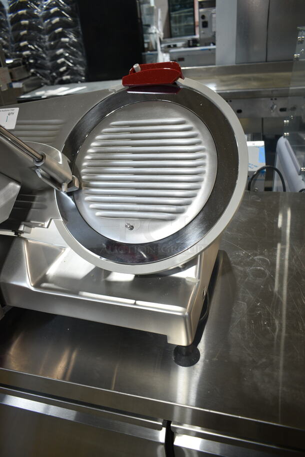 BRAND NEW SCRATCH AND DENT! 2024 Berkel B14-SLC Stainless Steel Commercial Countertop 14" Medium-Duty Gravity Feed Manual Meat Slicer w/ Blade Sharpener. 115 Volts, 1 Phase. Tested and Working! - Image 3 of 9