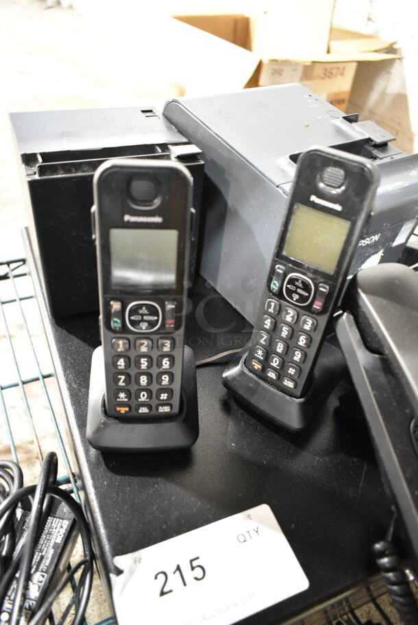 6 Various Items Including Metal Cash Drawer, Receipt Printers, Panasonic Corded Office Telephone and Toast Monitor. 6 Times Your Bid!  - Image 5 of 12