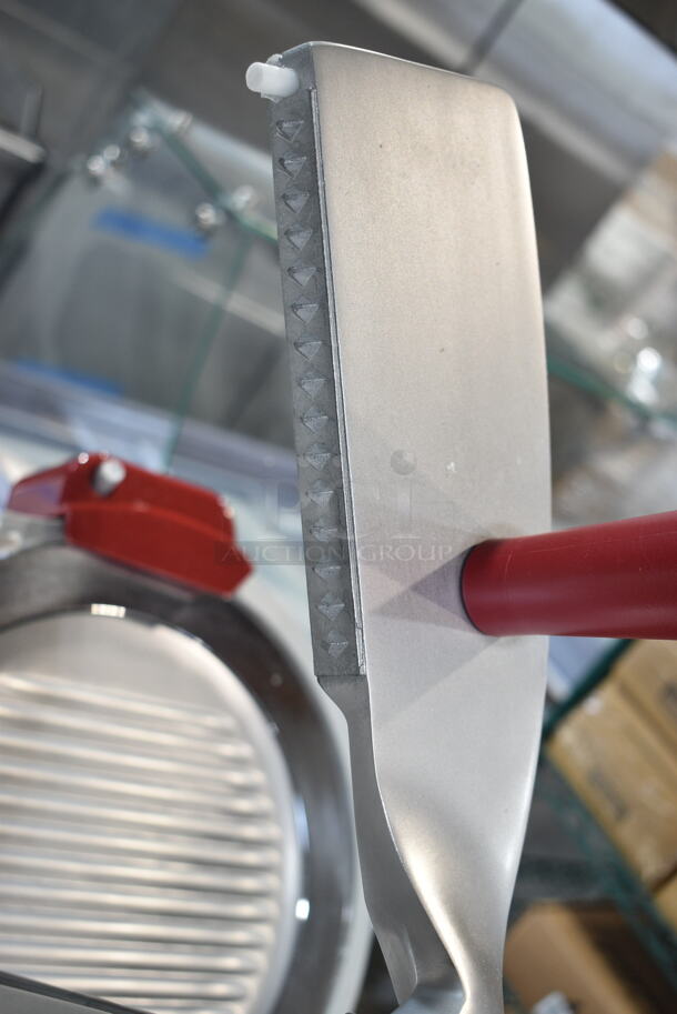 BRAND NEW SCRATCH AND DENT! 2024 Berkel B14-SLC Stainless Steel Commercial Countertop 14" Medium-Duty Gravity Feed Manual Meat Slicer w/ Blade Sharpener. 115 Volts, 1 Phase. Tested and Working! - Image 7 of 9