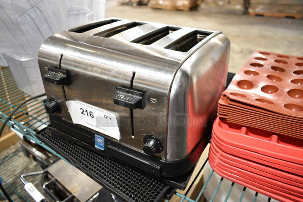 Waring WCT708 Stainless Steel Countertop 4 Slot Toaster. 120 Volts, 1 Phase.  - Image 2 of 4