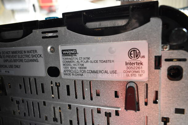 Waring WCT708 Stainless Steel Countertop 4 Slot Toaster. 120 Volts, 1 Phase.  - Image 4 of 4