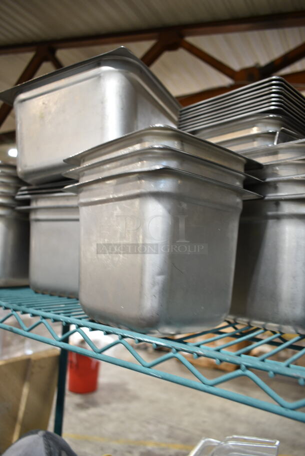 33 Various Stainless Steel Items Including Drop In Bins, Cylindrical Bin, Cylindrical Bin Lids. 33 Times Your Bid!  - Image 4 of 7