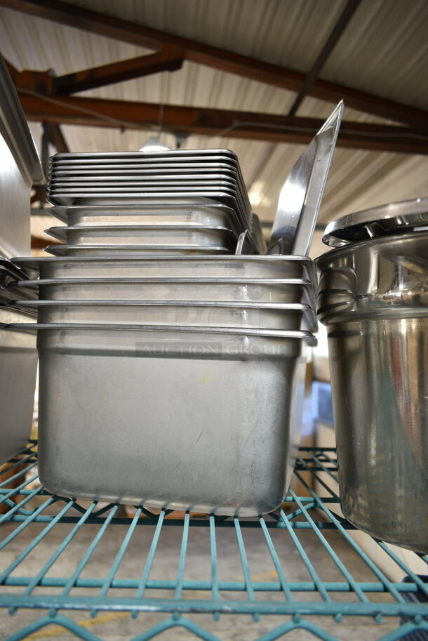 33 Various Stainless Steel Items Including Drop In Bins, Cylindrical Bin, Cylindrical Bin Lids. 33 Times Your Bid!  - Image 5 of 7