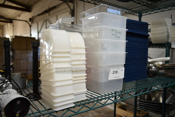 ALL ONE MONEY! Lot of Poly Bins and Lids.  - Image 1 of 6
