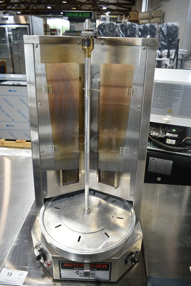Autodoner G300 Stainless Steel Commercial Countertop Natural Gas Powered Gyro Machine. 30,000 BTU.  - Image 1 of 7